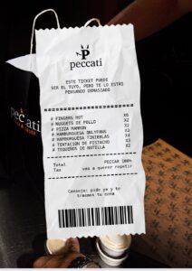 Peccati — El ticket que se lee